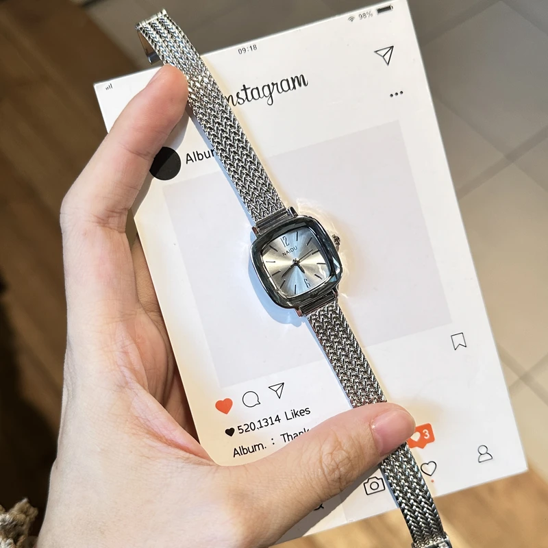 女士轻奢方形小表盘手表时尚百搭精致显白气质之选ND3310