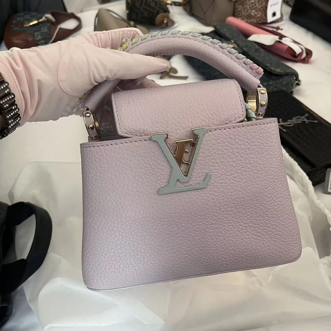 99新 LouisVuitton/路易威登 壹臻包展/粉色cap mini包 09151329