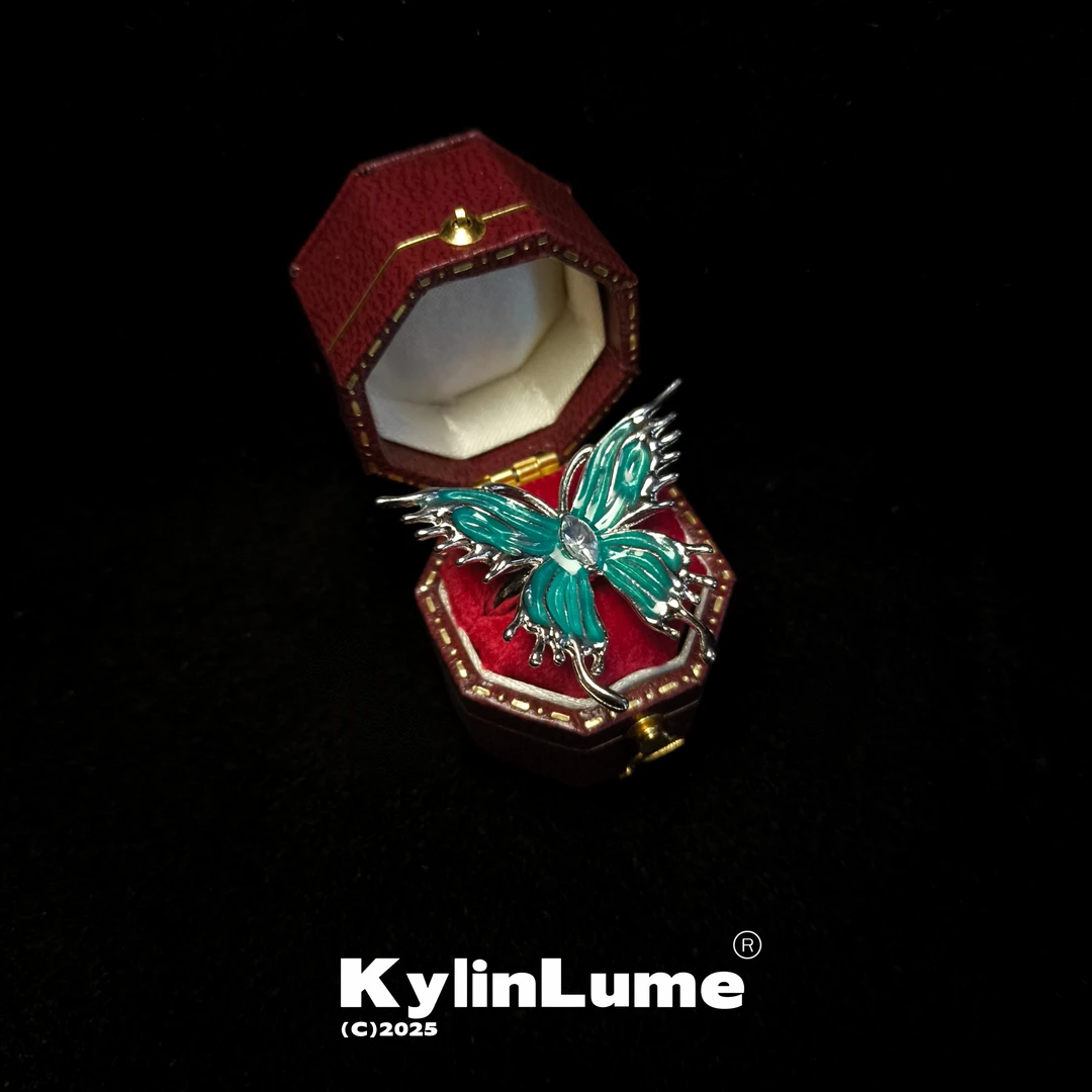 合金戒指 古着vintage戒指复古青蝶小众ins高级感中古欧美饰品06