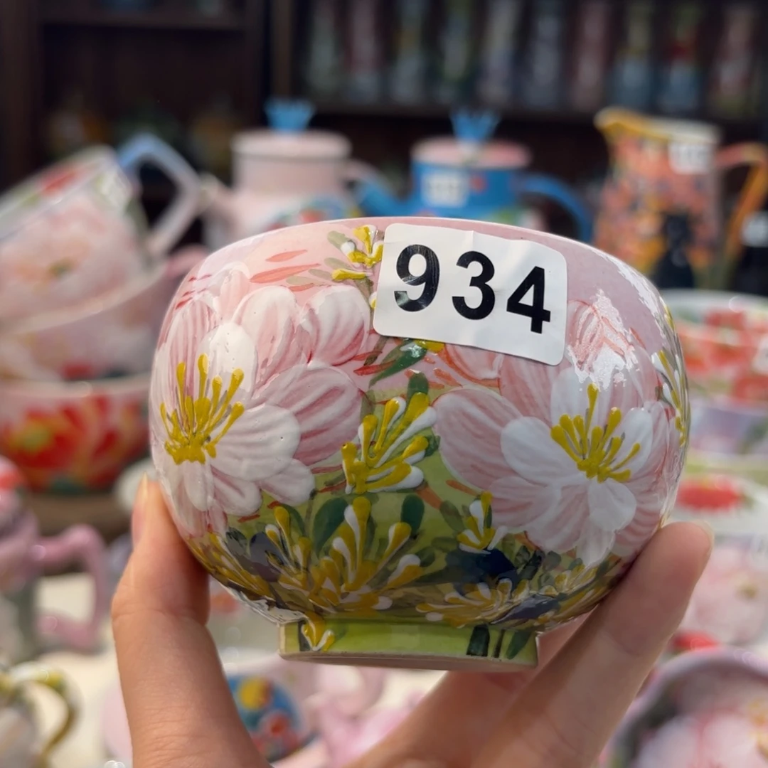 瓷片景德镇手绘高温釉下彩陶瓷茶具