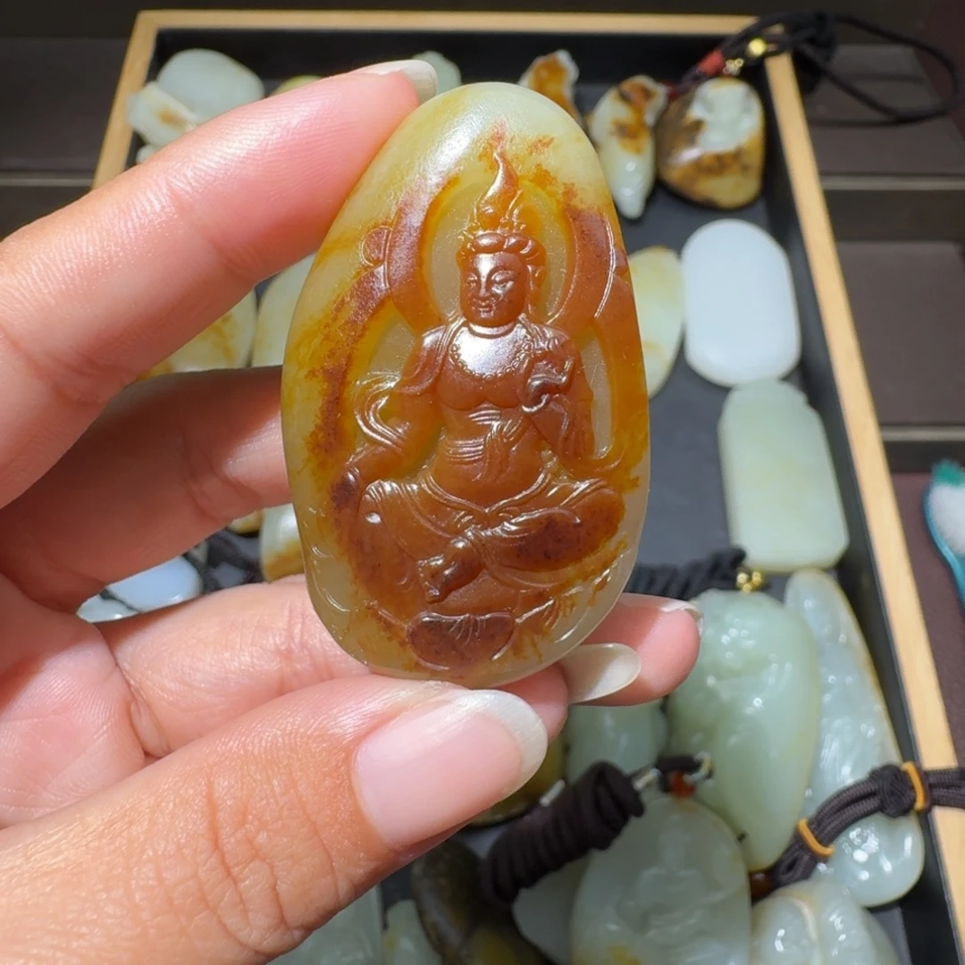 和田玉未镶嵌吊坠(不含链)