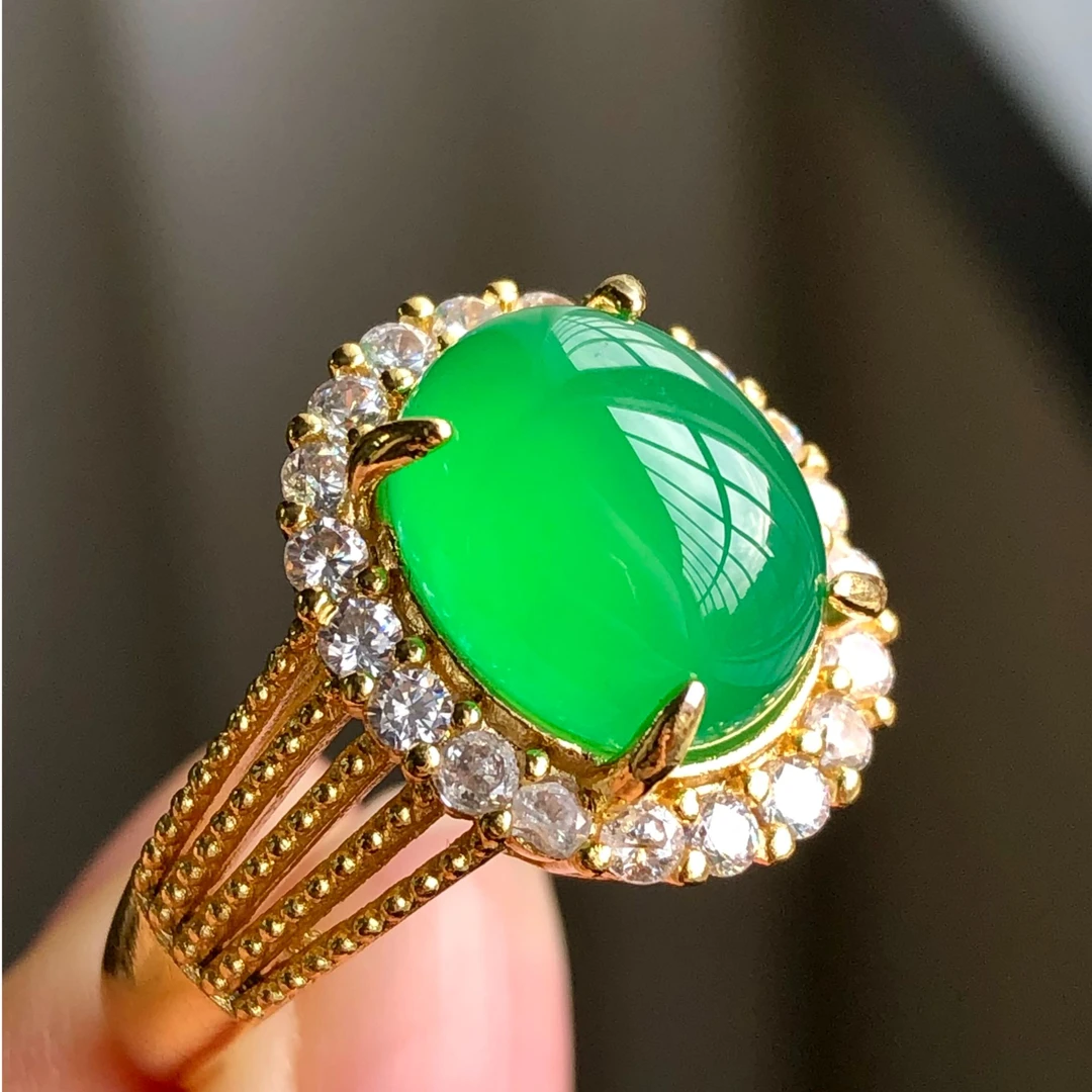 天然玉髓 精致戒指  开口式戒指 高档贵气