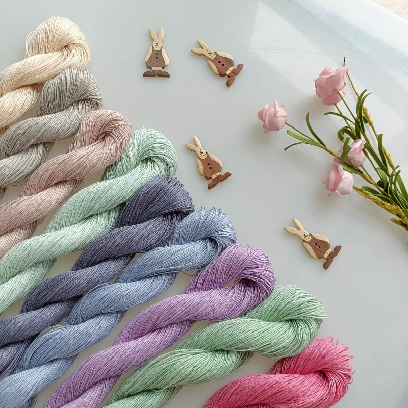 盛莲 亚麻线 细线8号蕾丝手编线 手工编织diy春夏背心开衫