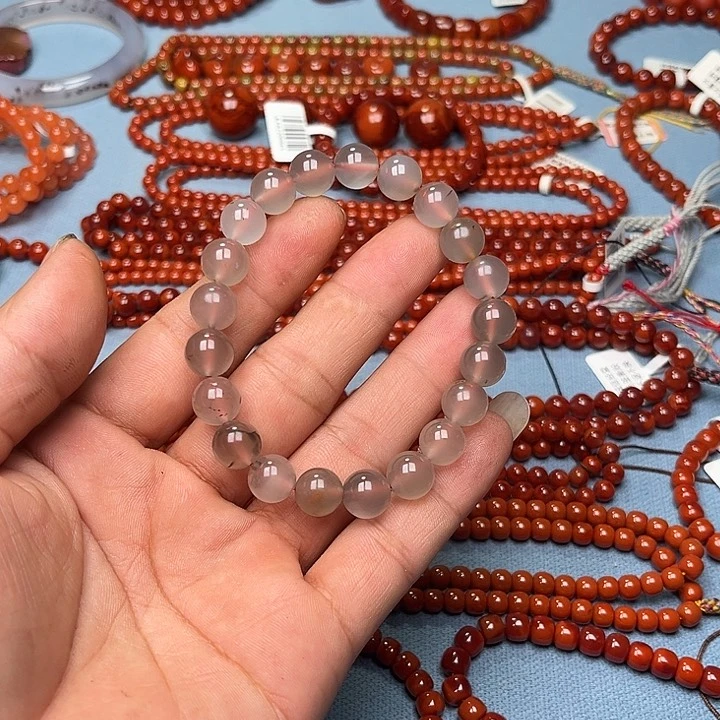 手链未镶嵌南红玛瑙水墨10+