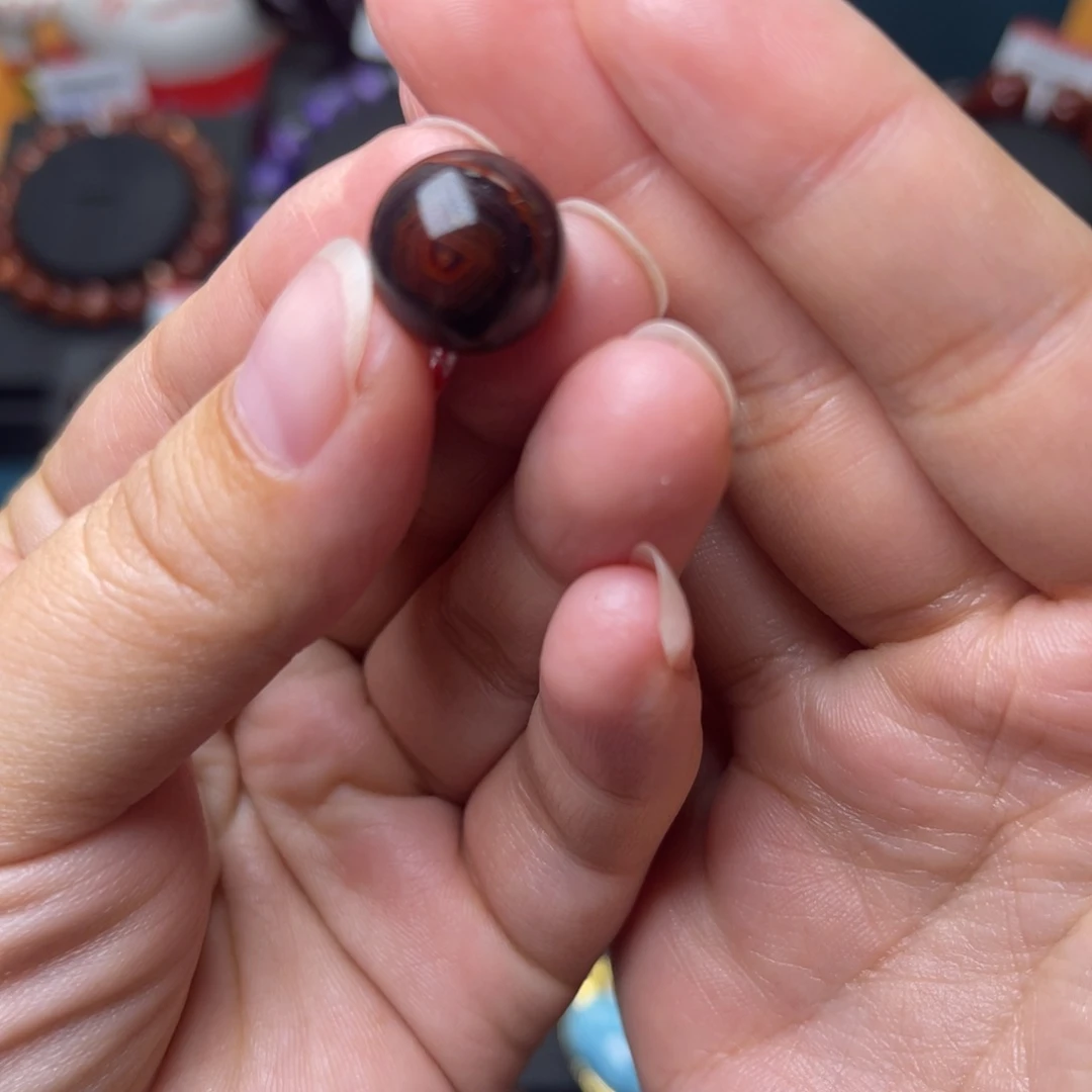 叮***g手链未镶嵌水晶极光八卦眼单珠13mm