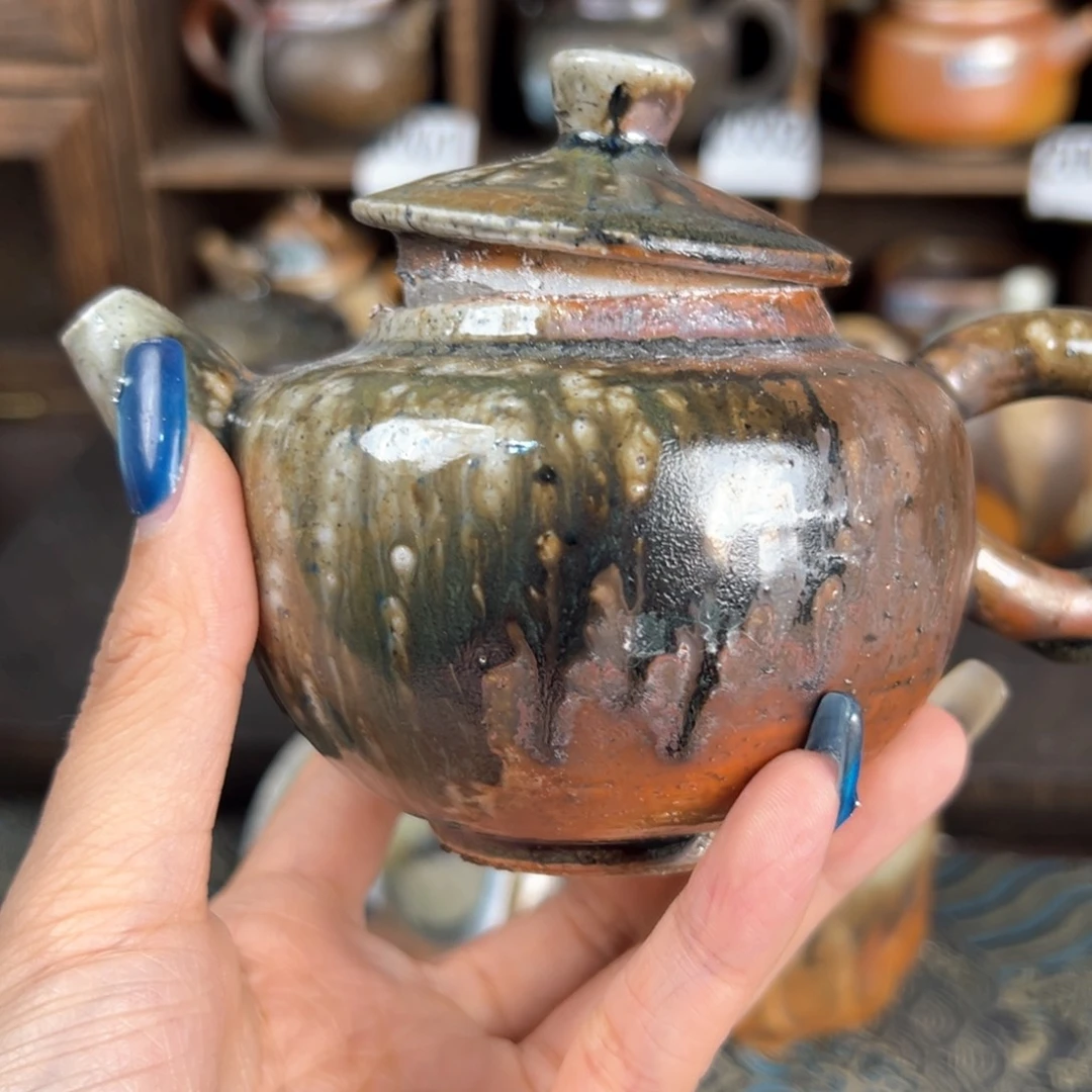 杯柴烧茶器粗陶壶