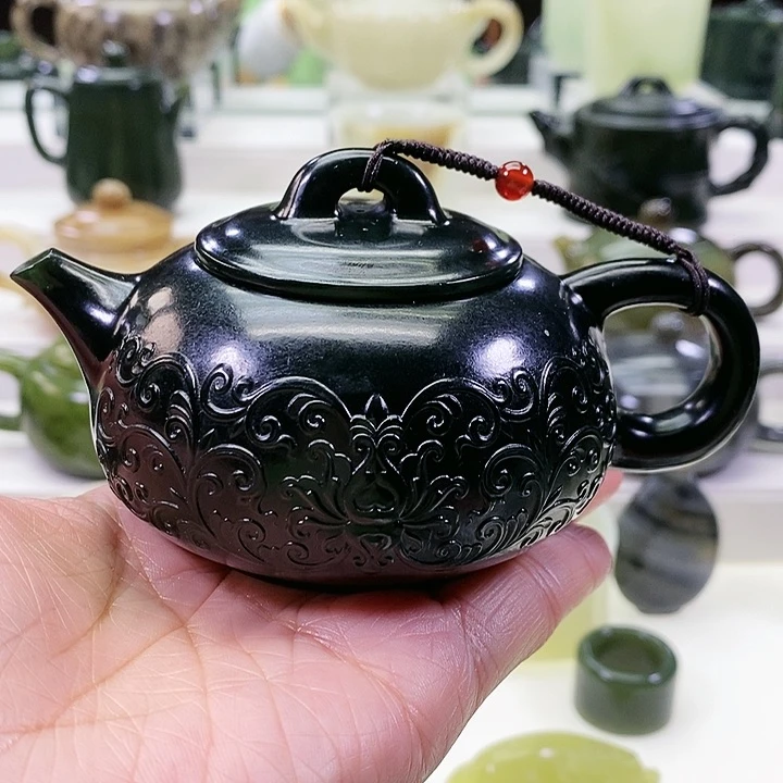 未镶嵌和田玉挂件茶壶180m l