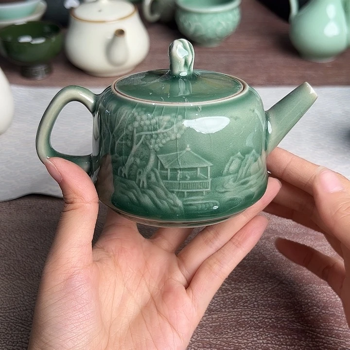 龙泉云间青瓷小米茶器