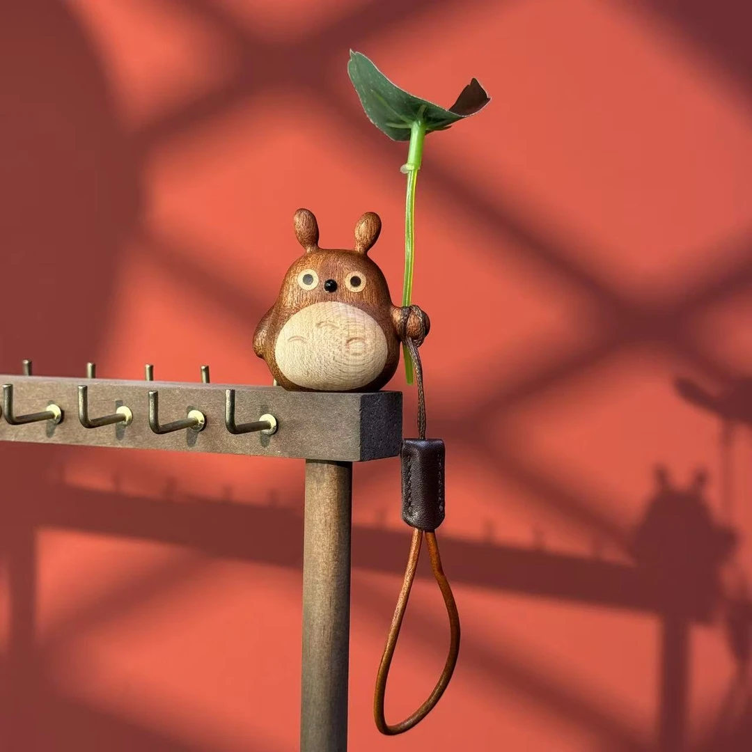 琢界｜乌檀木龙猫挂件小摆件