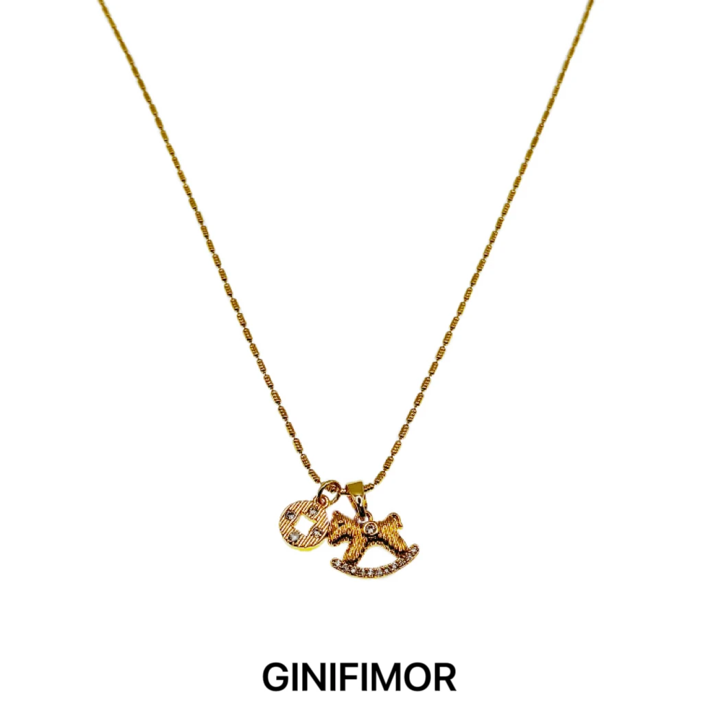 GINIFIMOR 铜合金项链 a754 马上有钱高级感项链百搭锁骨链