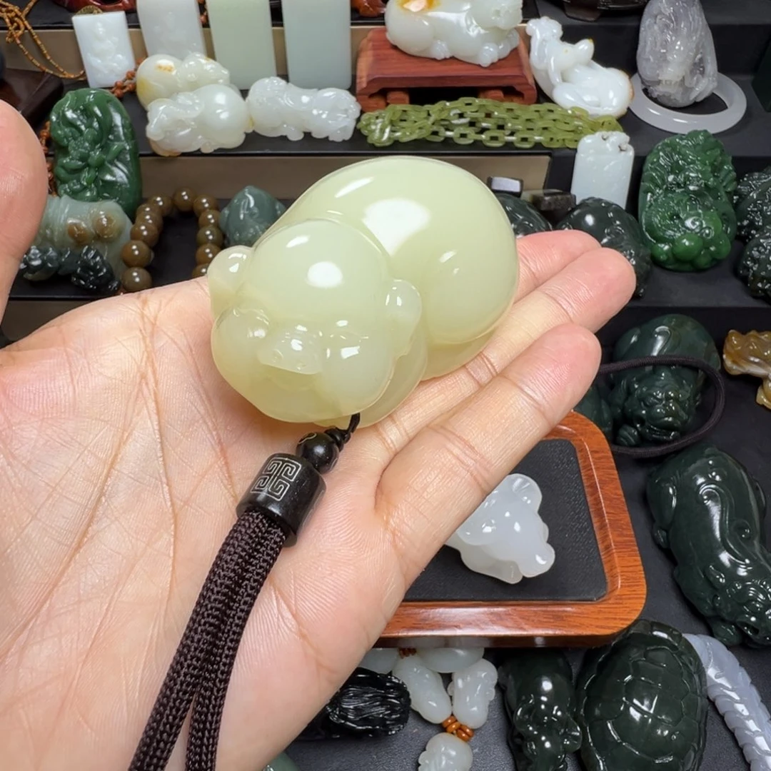 软玉未镶嵌挂件天然