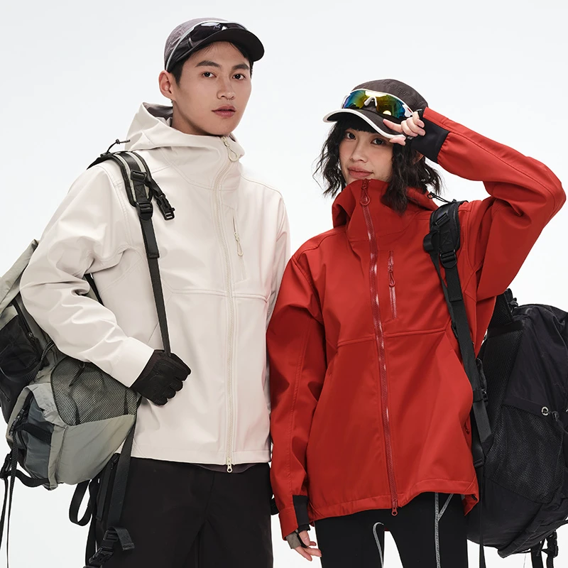 春季高品质新款单层情侣冲锋衣防风防水登山服轻薄透气耐磨男女夹
