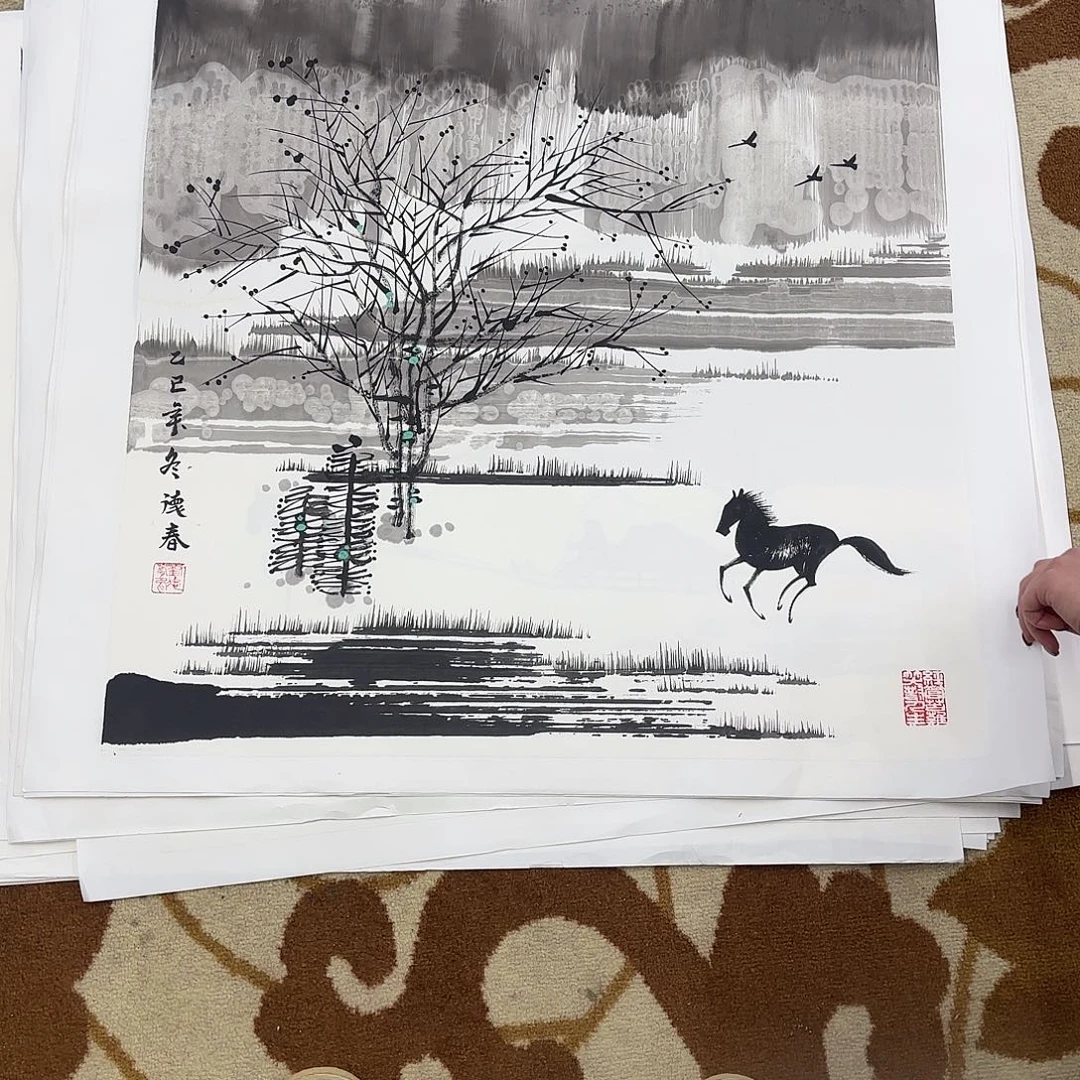 国画刘德春四尺斗方艺