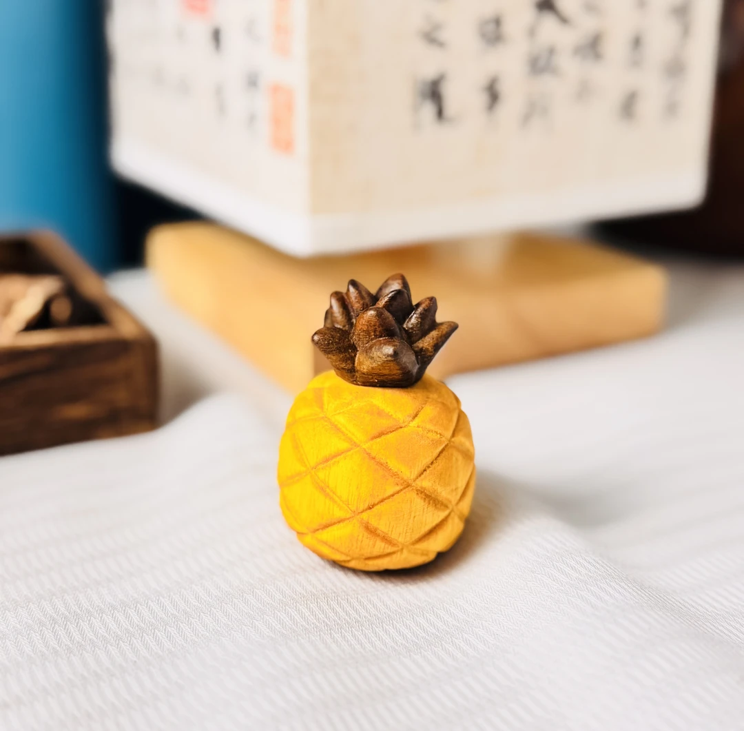 黄金檀 菠萝 茶宠摆件装饰品