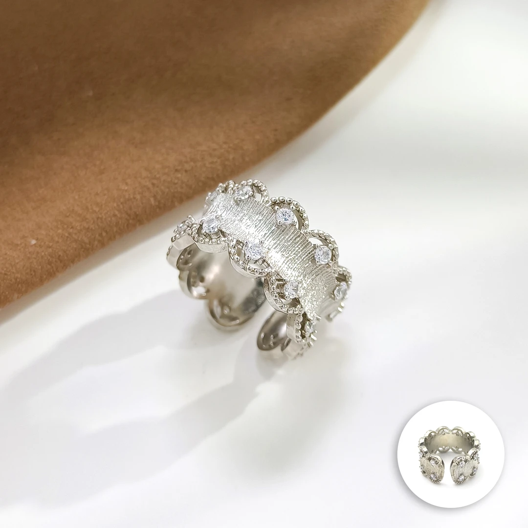 铜合金合成锆石戒指 WABL-007521【锦声遇振】戒指轻奢时尚精致