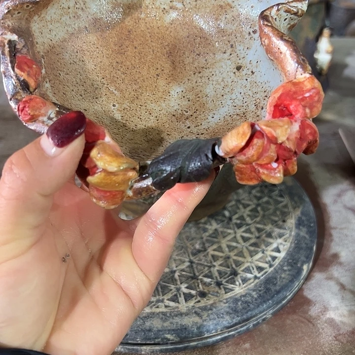 福利手工粗陶高温花器