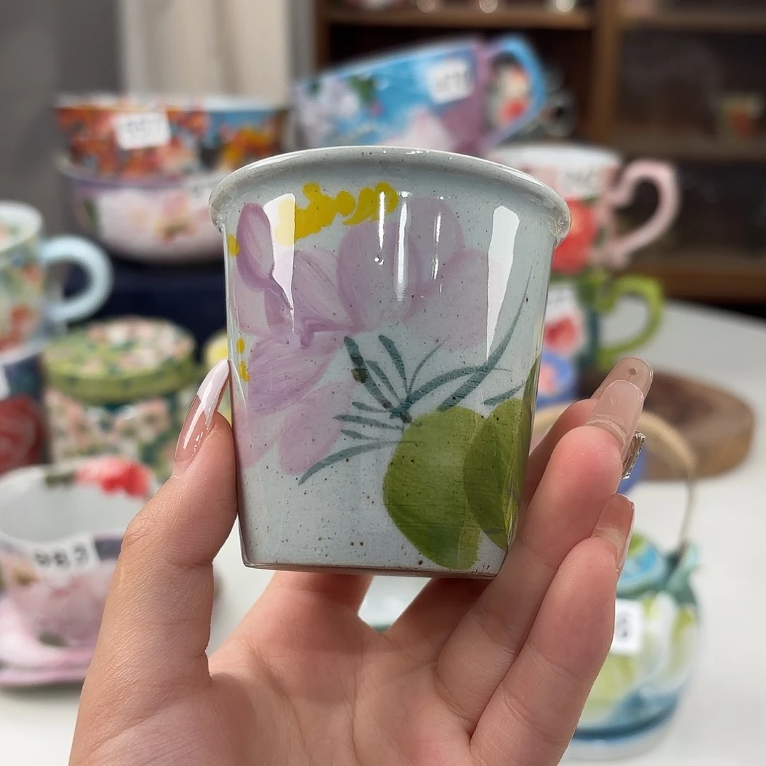 瓷片景德镇手绘高温釉下彩陶瓷茶具