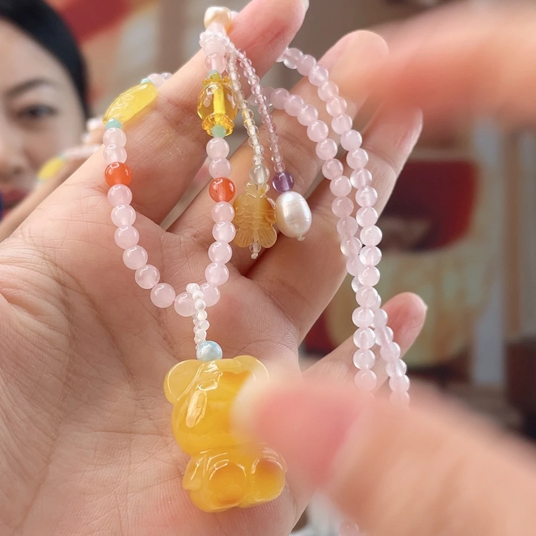 裸石琥珀未镶嵌蜜蜡吊坠