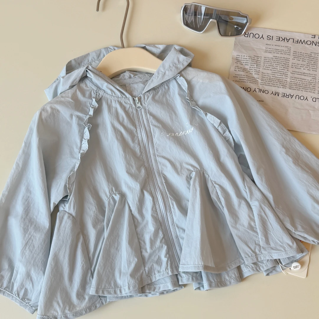 【彩虹家】2025夏款时尚花边连帽防晒衣-88393