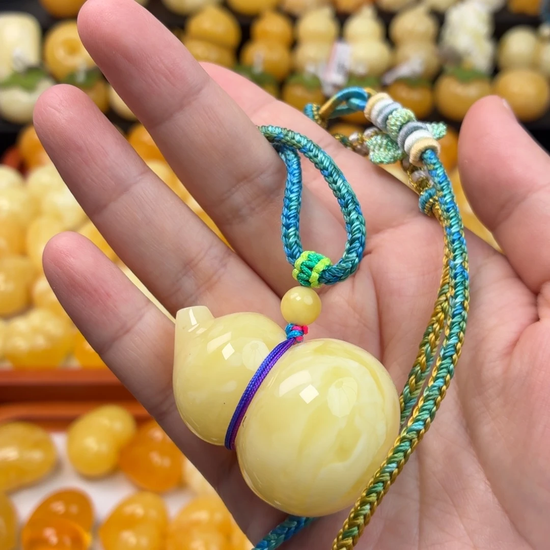 蜜蜡未镶嵌毛衣链蜜蜡