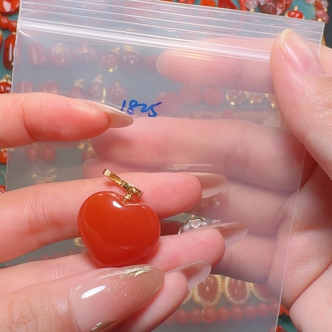 南红玛瑙银S925镶嵌吊坠