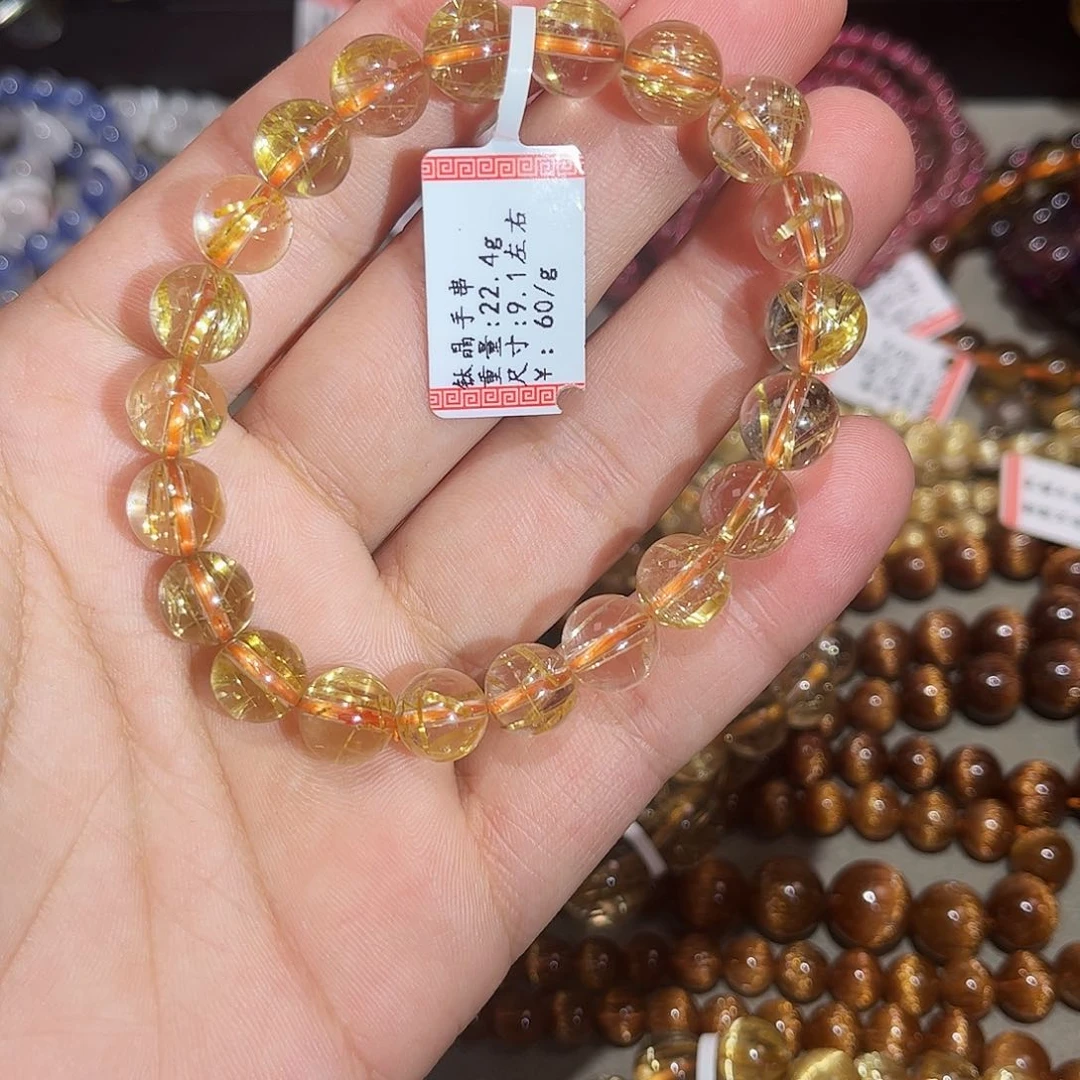 水晶手链未镶嵌钛晶手串