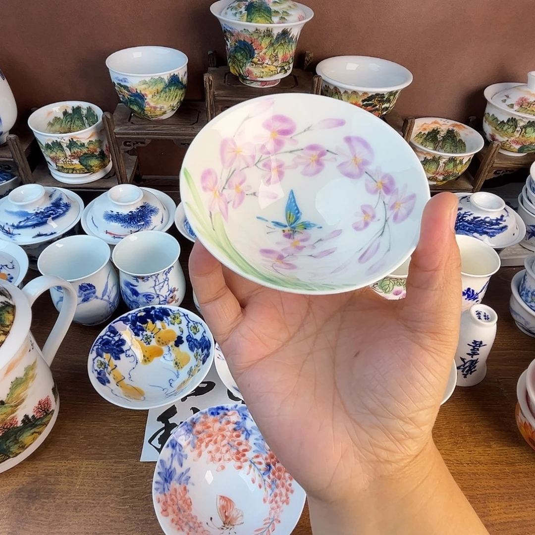 忠意堂釉下彩蝶恋花