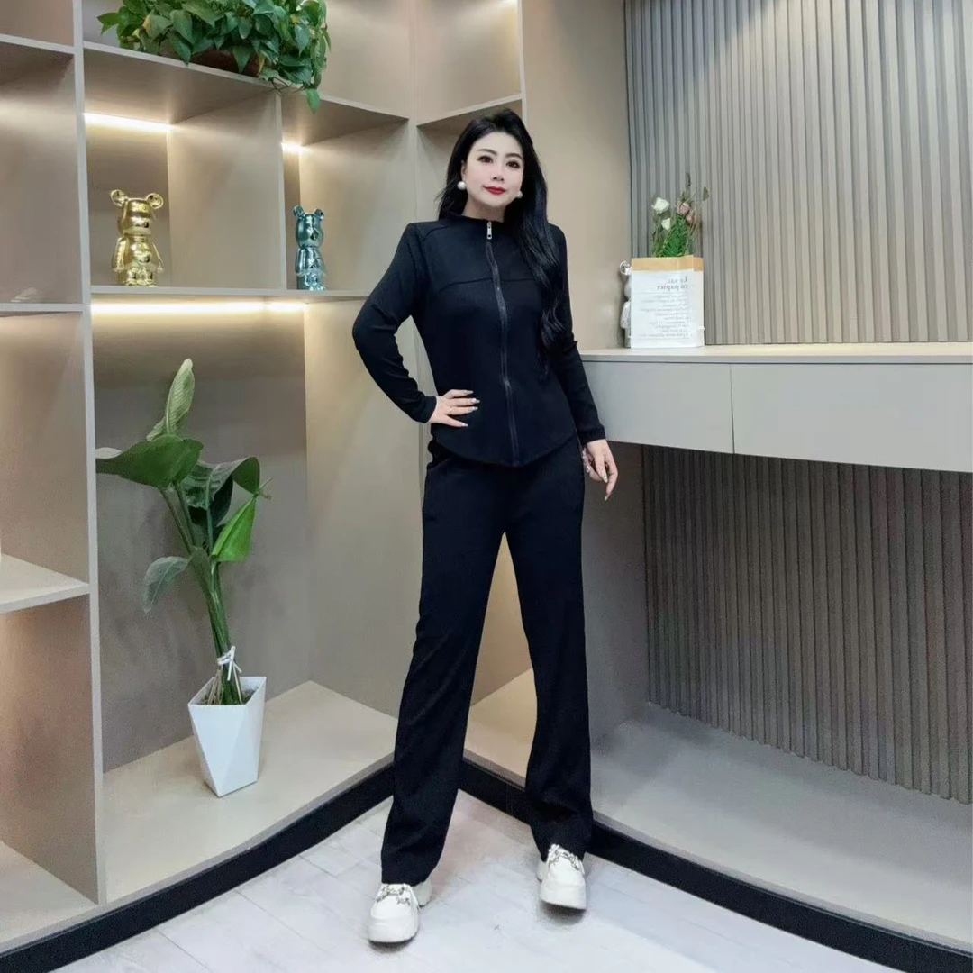 春季两件套-鸿 281 时尚休闲潮流百搭显瘦洋气款胖MM大码女装新款