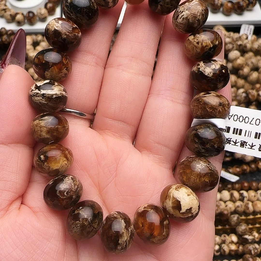 一***~琥珀未镶嵌手链抚顺琥珀