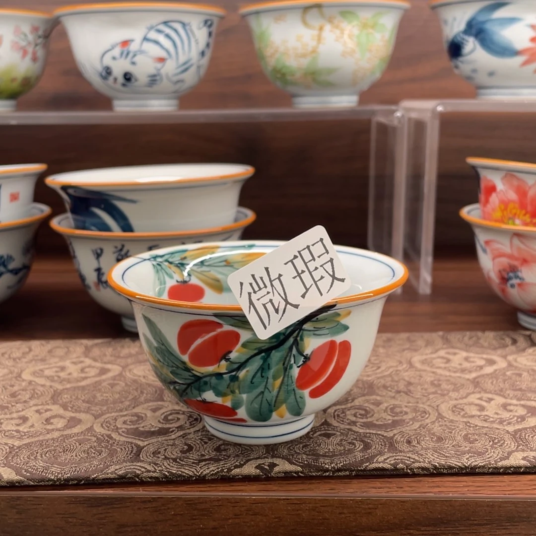 微瑕纯手绘釉下彩