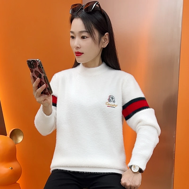 男士毛衣秋冬季新款百搭套头打底衫半高领上衣服毛线衣保暖针织衫