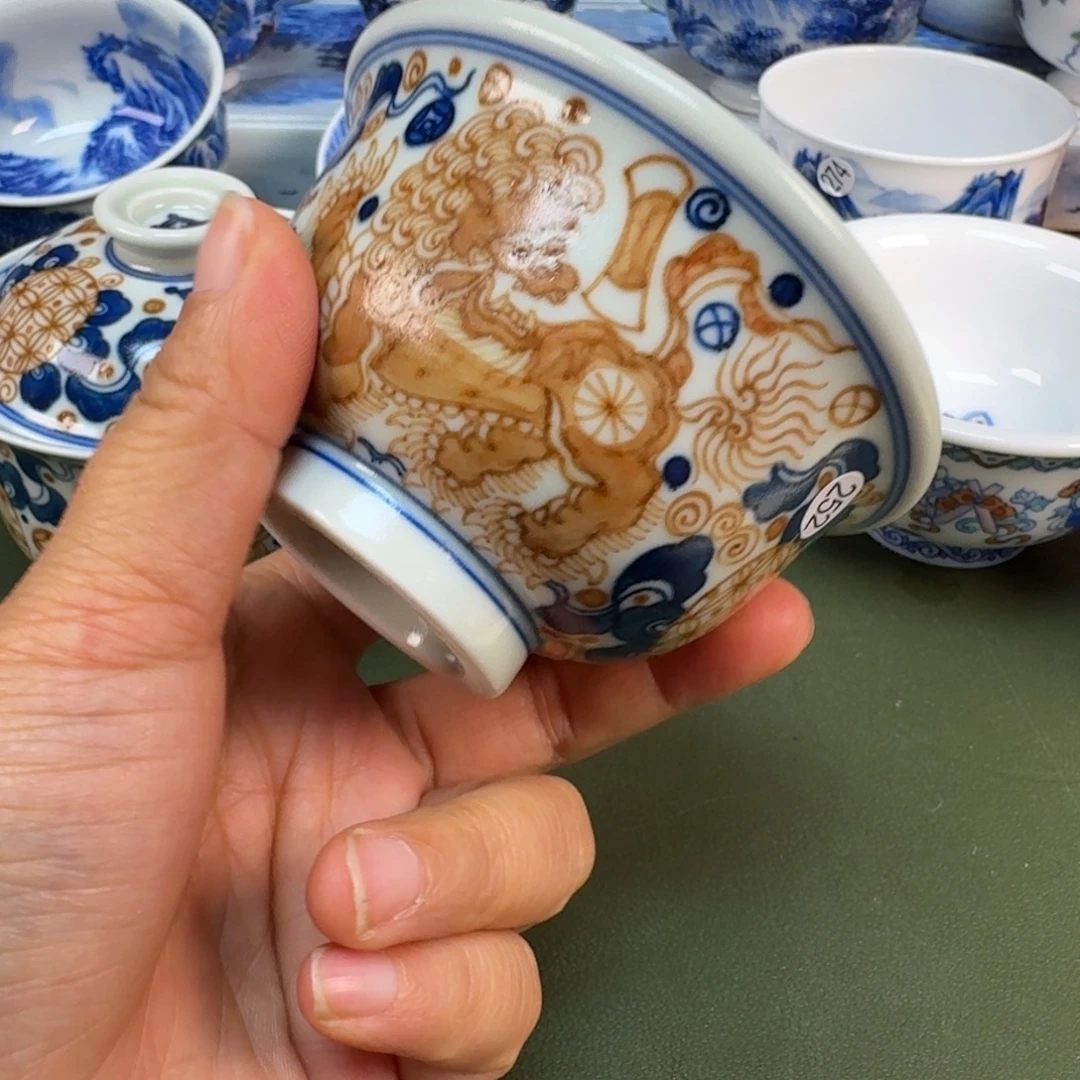 陶景德镇纯手绘茶具圆圆252