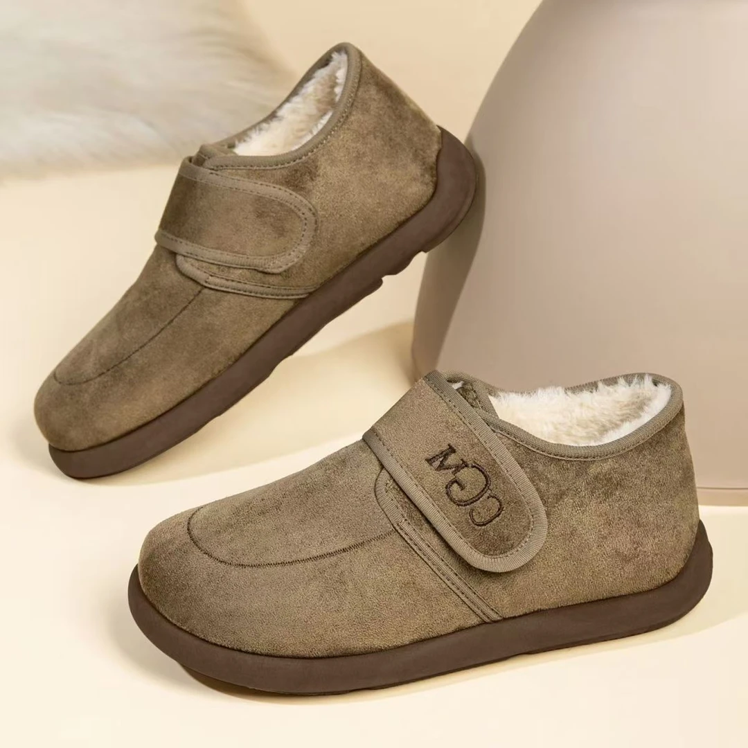 纯色休闲风勃肯女士毛毛鞋棉靴毛靴棉鞋冬季雪地靴