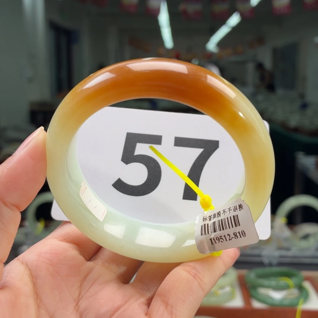 和田玉手镯未镶嵌56 57