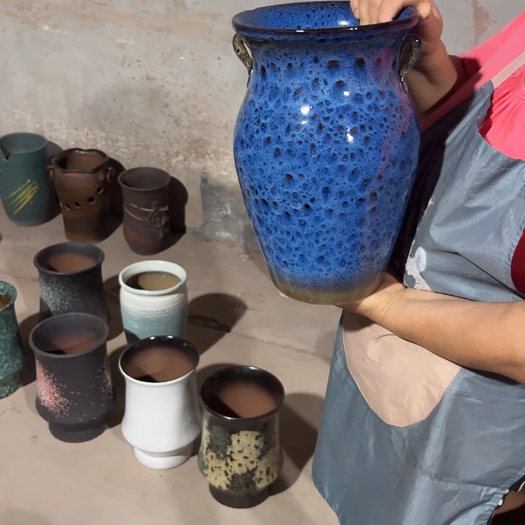 紫砂花盆口20高32