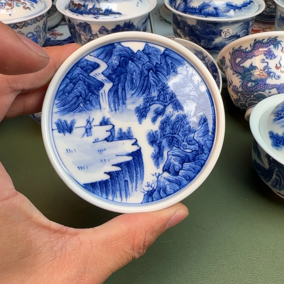 陶纯手工纯手绘茶具石头395