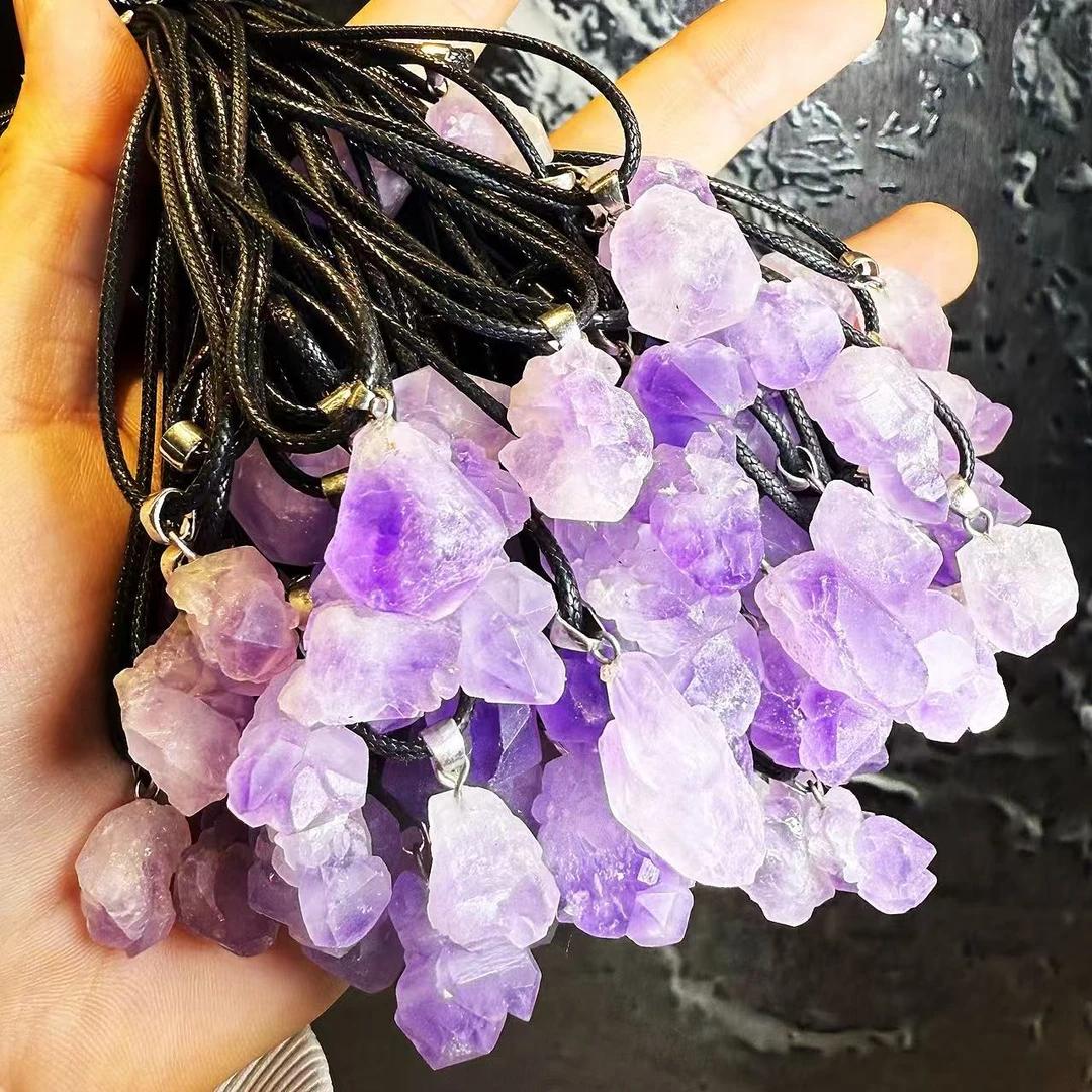 非金属玻璃吊坠 YS557 紫色玻璃随型吊坠