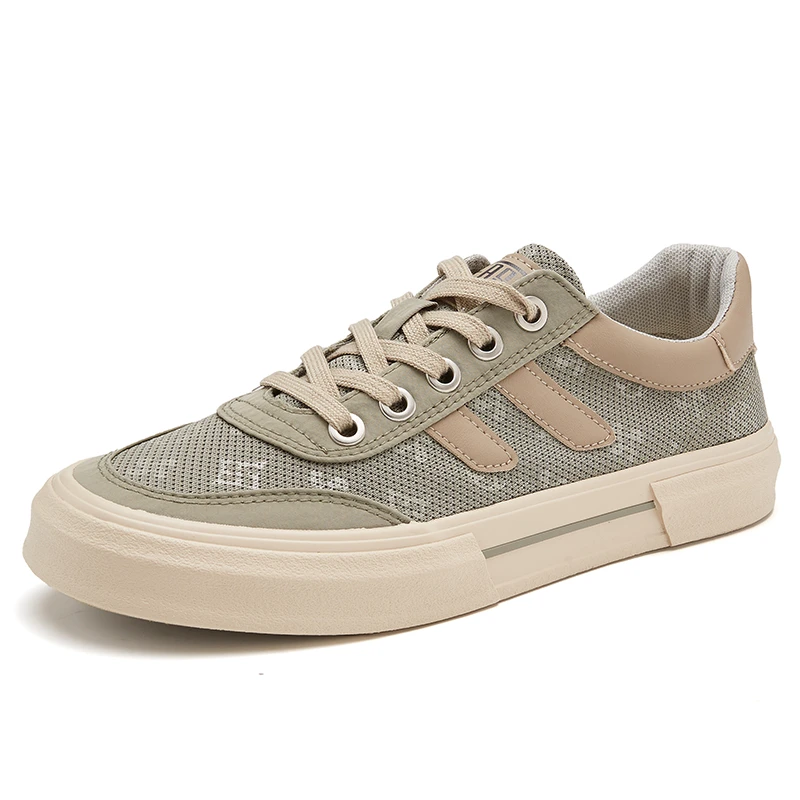 ShanBu/闪步25609夏季新款男鞋潮流舒适网面透气低帮平底休闲板鞋