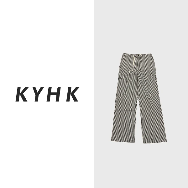 KYHKKYHK24春款条纹流畅大长腿休闲裤240222