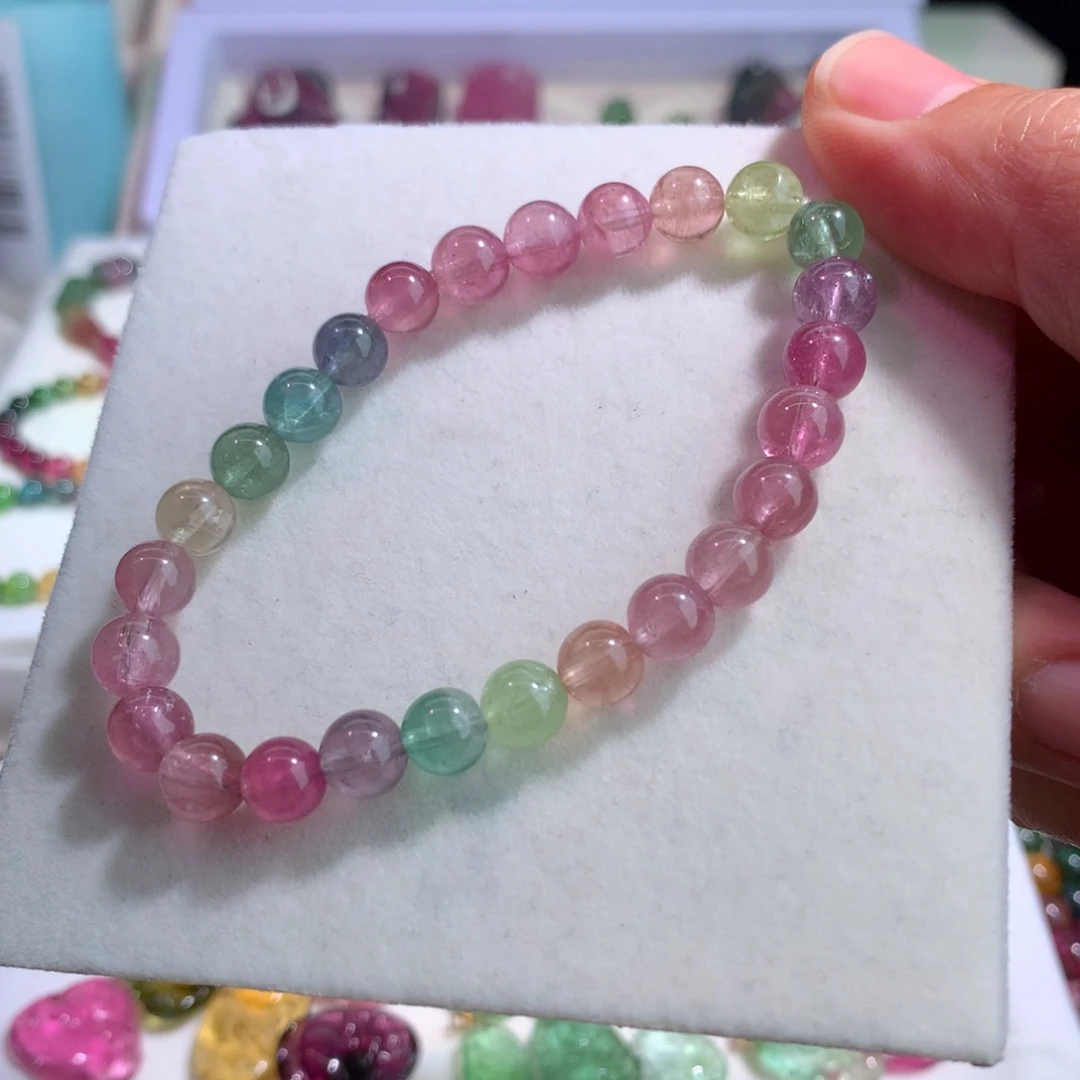 碧玺手链未镶嵌碧玺7.3毫米奶油体