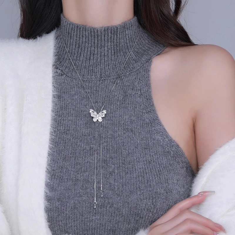 CUOOYINO/初影 铜合金项链 【蝴蝶】精致百搭项链轻奢设计感锁骨链