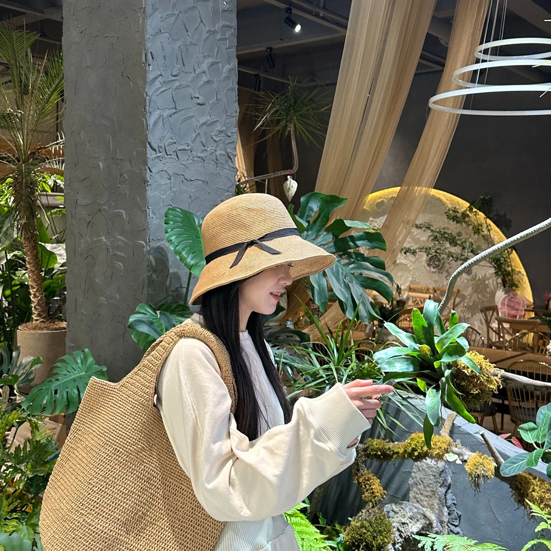 夏女款潮流时尚遮阳防晒帽遮脸防紫外线太阳帽子出游度假卷边休闲