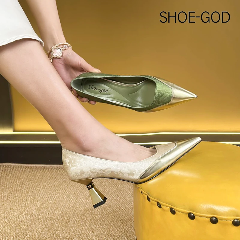 牛皮6厘米，2024时尚质感设计师高端定制单鞋SGL015