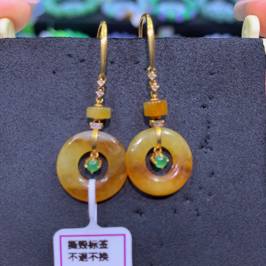 翡翠18K金镶嵌颈饰翡翠