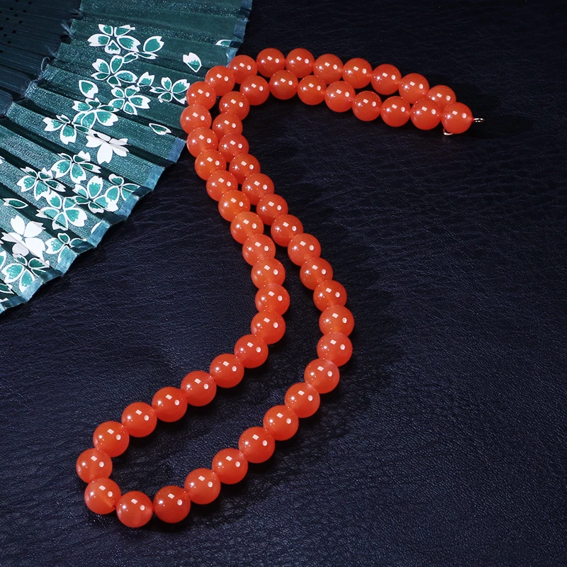 泼天富贵丨滴水洞18k杨柳南红项链-多样性发其一