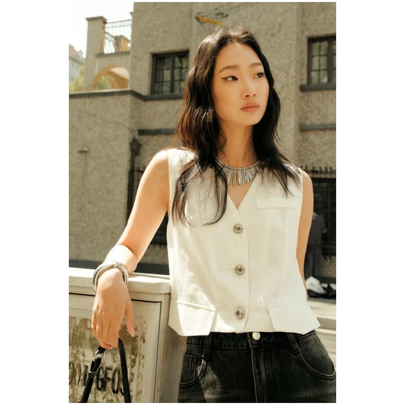 【达人专属】YM莱赛亚麻马夹1K218351D