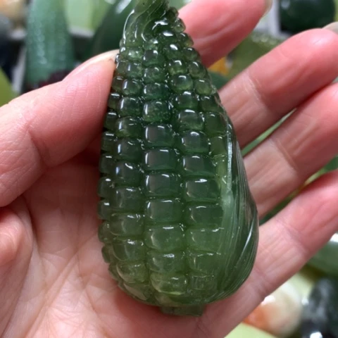 蛇纹石玉未镶嵌手把件
