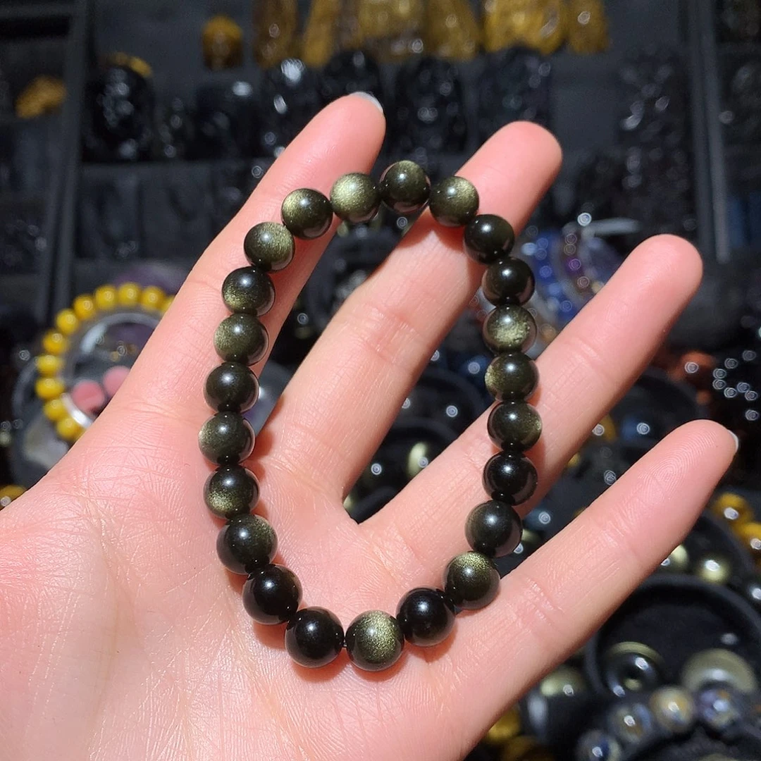 黑曜岩手链未镶嵌阳*串