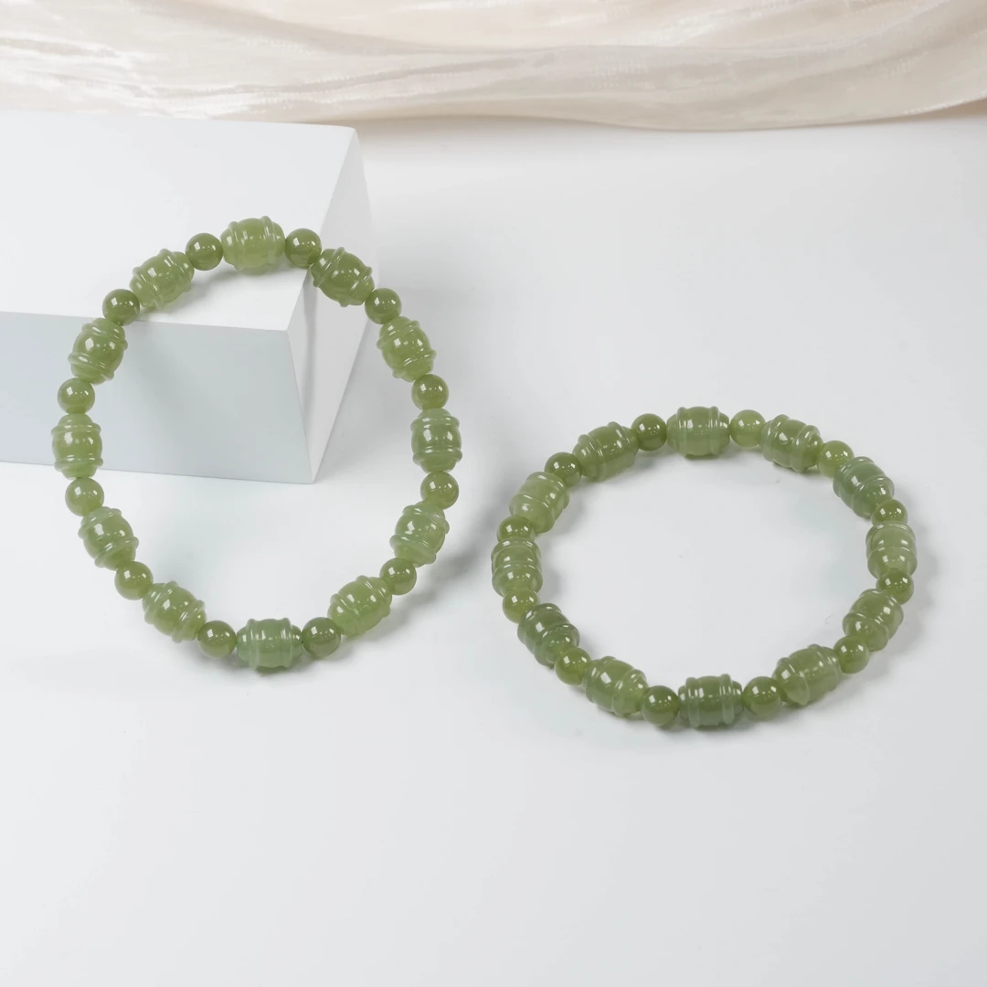 【星浩珠宝】和田玉手串10-10T06H387【多样性发一件】7*9mm