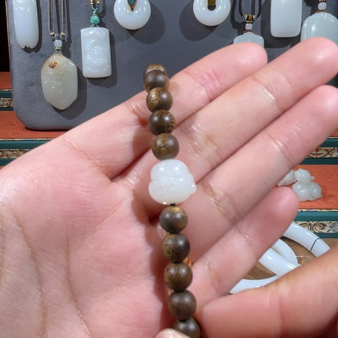 沉香木手串沉香佛头手串